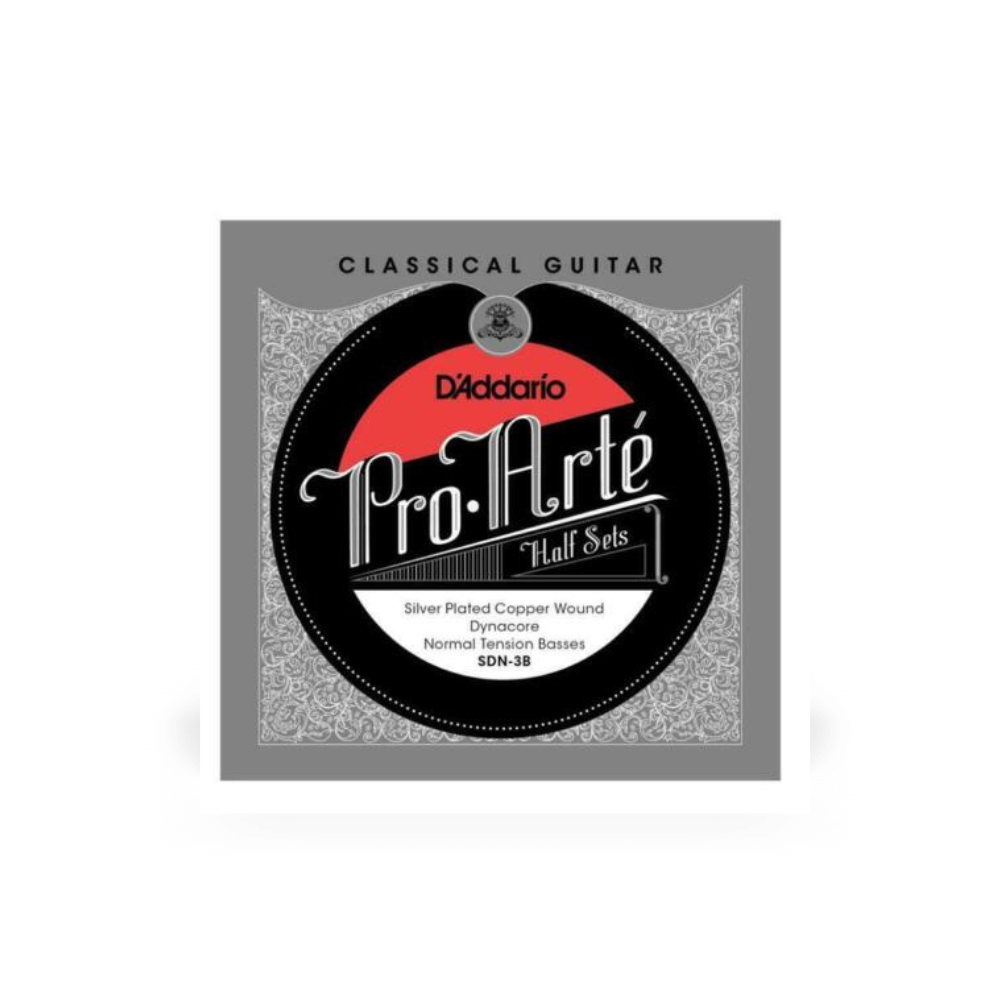 D'Addario SDN-3B Pro-Arte Silver Plated Copper on Composite Dynacore Classical Guitar Half Set, Normal Tension