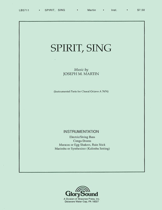 Spirit Sing Bass/Percussion Parts