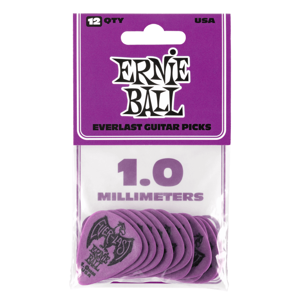 Ernie Ball P09193 1.0mm Purple Everlast Picks 12-Pack