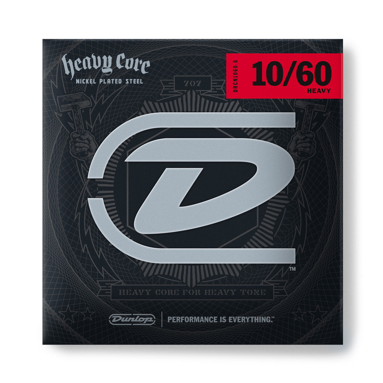 Dunlop Heavy Core Nickel Wound Electric Guitar Strings 10-60 Gauge