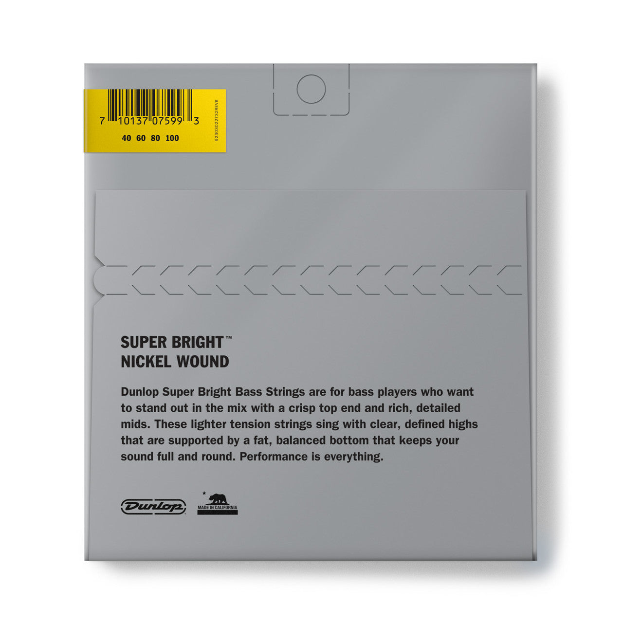 Dunlop DBSBN40100 Super Bright Nickel Wound Bass Strings 40-100 Gauge