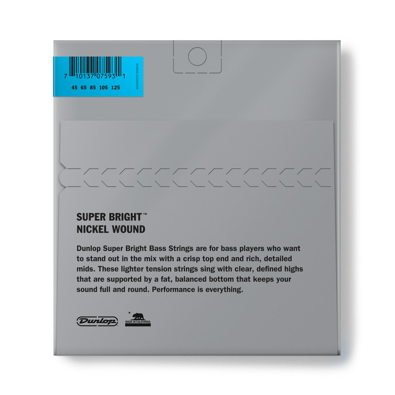 Dunlop DBSBN45125 Super Bright Nickel Wound Bass Strings 45-125 Gauge | 5-String