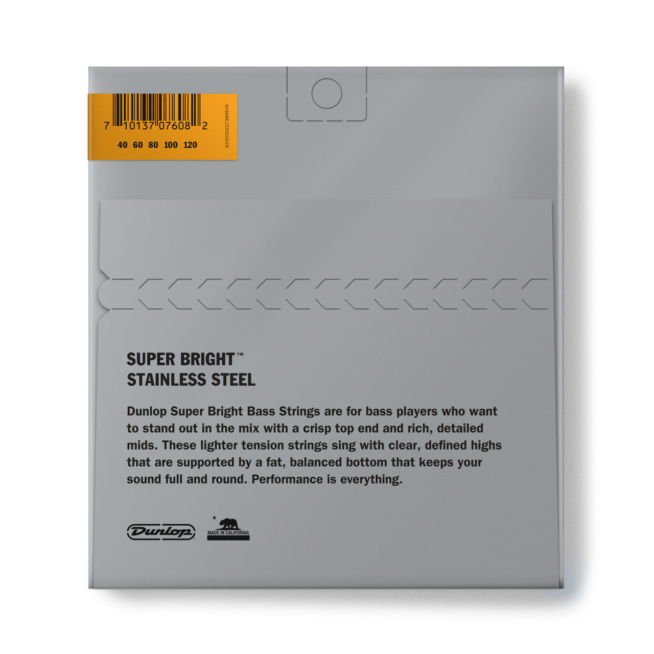 Dunlop DBSBS40120 Super Bright Stainless Steel Bass Strings 40-120 Gauge | 5-String