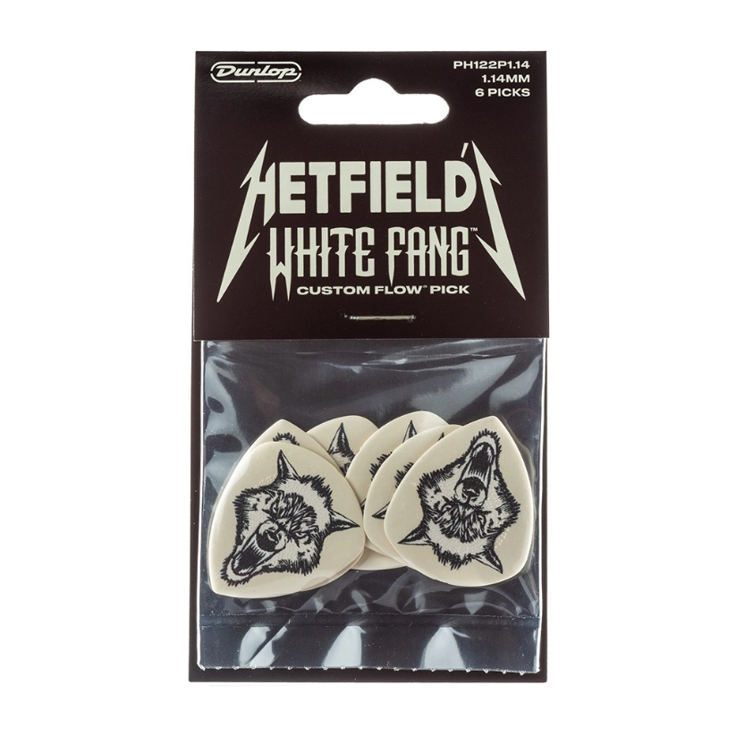 Dunlop Artist Series | Hetfield's White Fang™ Custom Flow® Pick 1.14mm Gauge | 6-Pack