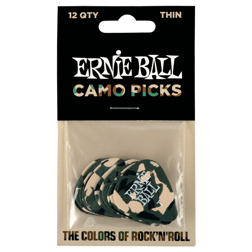 Ernie Ball P09221 Camoflage Cellulose Thin Bag of 12
