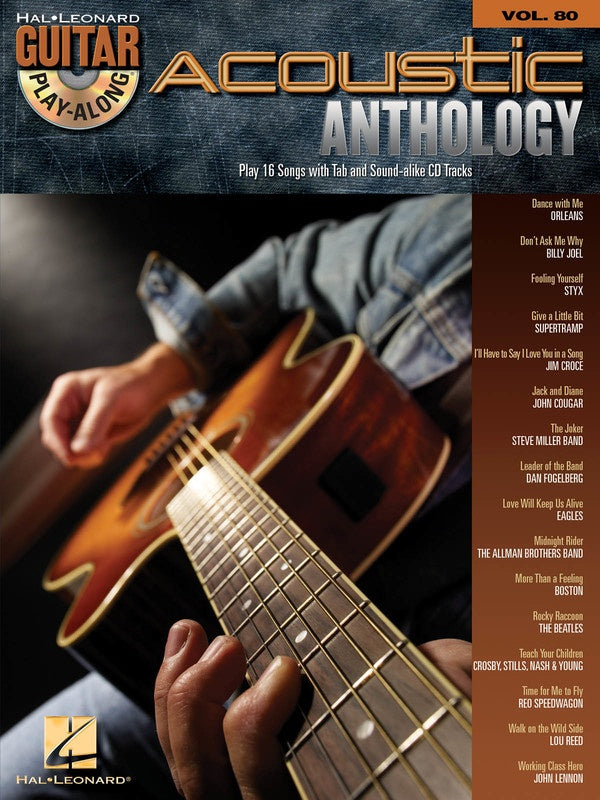 Hal Leonard Guitar Play-Along Vol. 80 Acoustic Anthology