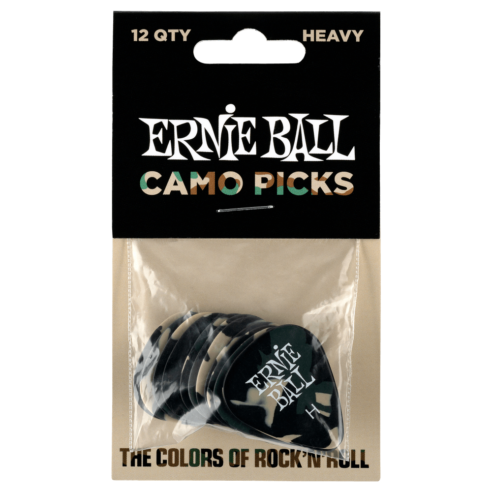 Ernie Ball P09223 Camoflage Cellulose Heavy Bag of 12