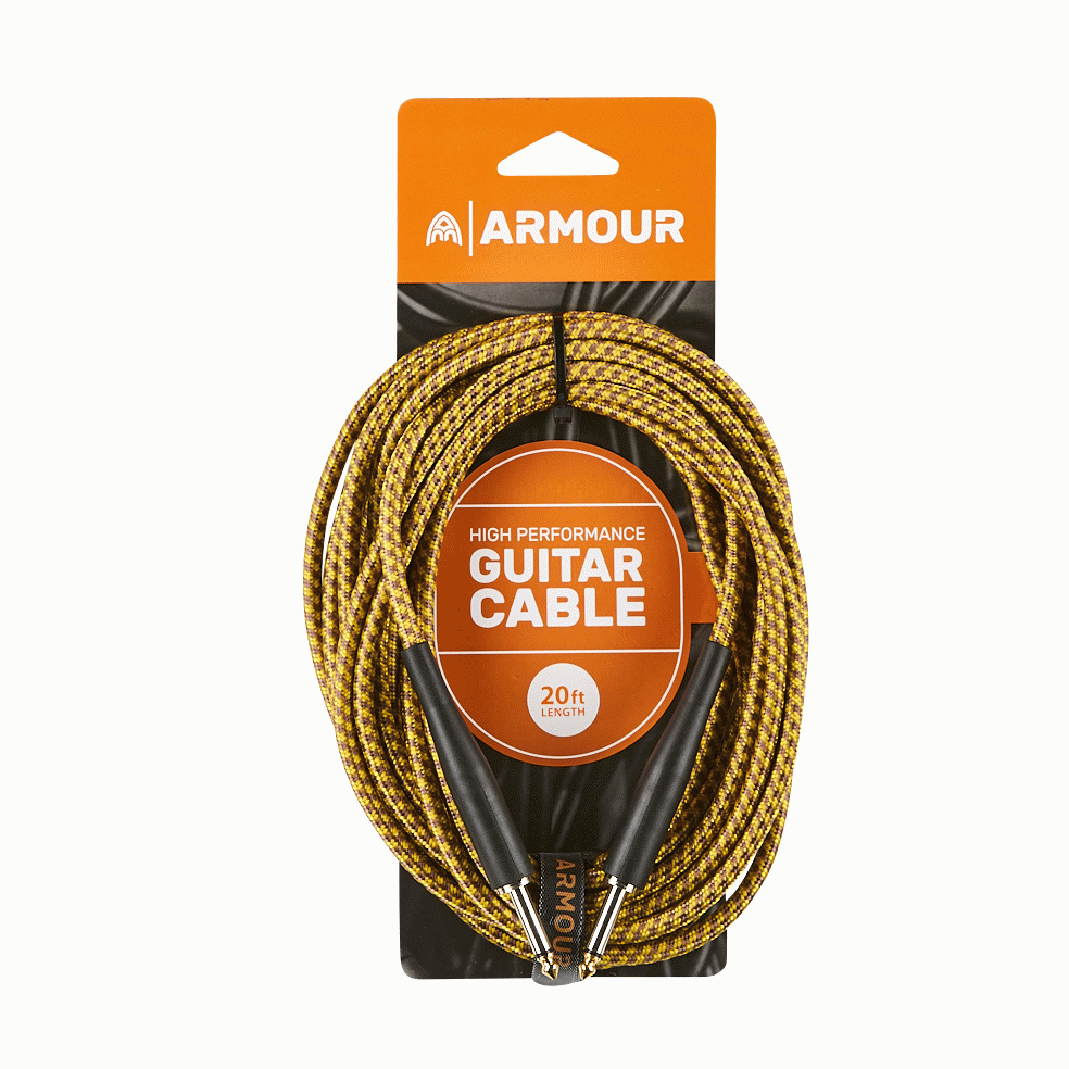 ARMOUR GW20G GUITAR 20FT WOVEN GOLD ROPE