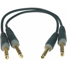 0.3 MTR PEDAL PATCHCORD BLACK STEREO-STEREOQ/P02