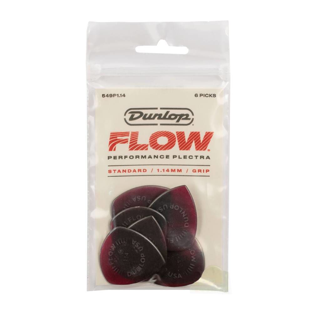 Dunlop Player's Pack | Flow® Standard Pick 1.14mm With Grip | 6-pack