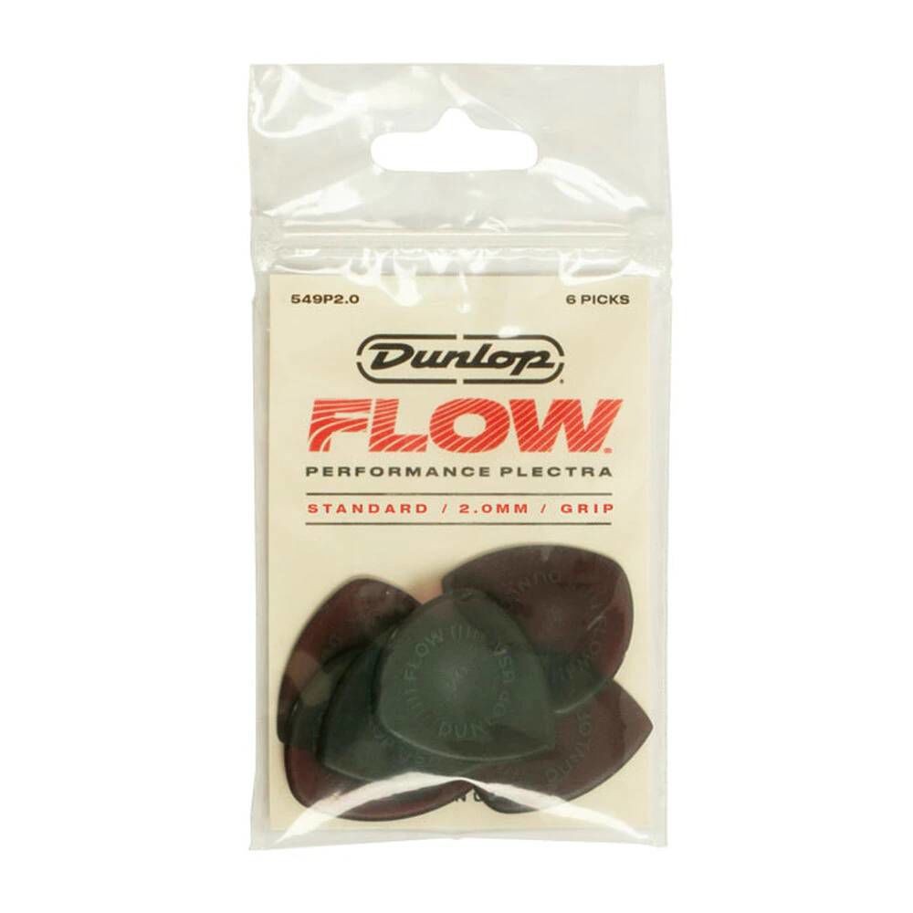 Dunlop Player's Pack | Flow® Standard Pick 2.0mm With Grip | 6-pack