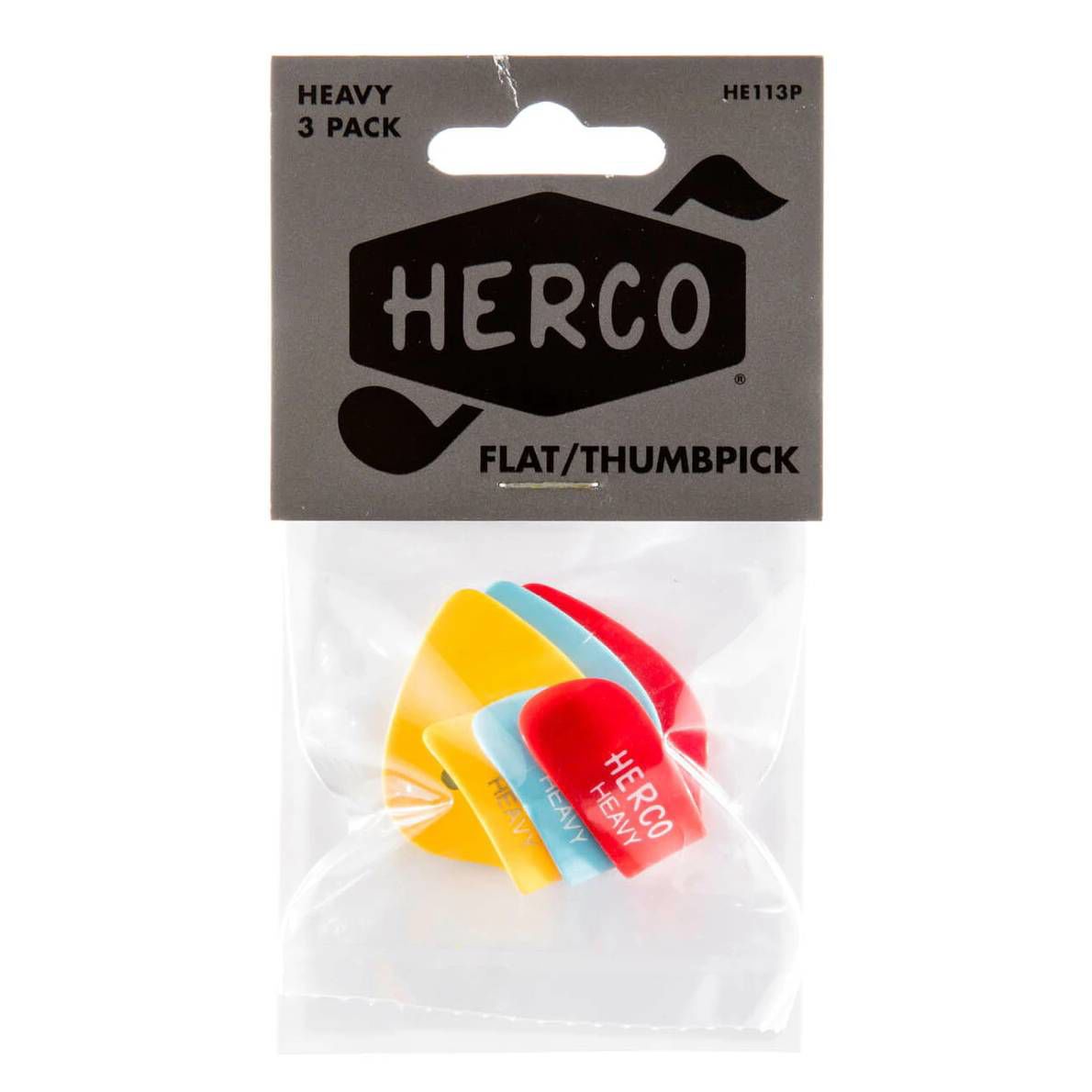 Herco Thumb Picks | 3-Pack | Heavy