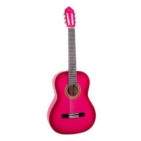 Valencia VC103PKS 100 Series | 1/4 Size Classical Guitar | Pink Sunburst