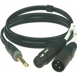 INSERT CABLE 1M RTS JACK TO 2 X MONO JACK - GOLD