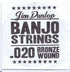 Dunlop DBLP20 Single Phosphor Bronze Loop End Banjo String .020