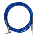 Dimarzio 18Ft Pro Guitar Cable - Straight To Right Angle Electric Blue