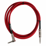Dimarzio 18Ft Pro Guitar Cable - Straight To Right Angle Red