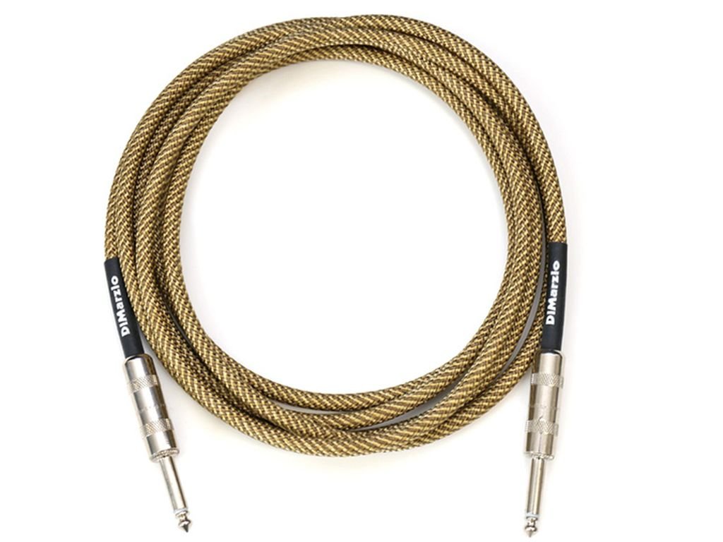 Dimarzio EP1706 10Ft Pro Guitar Cable - Straight To Straight Vintage Tweed