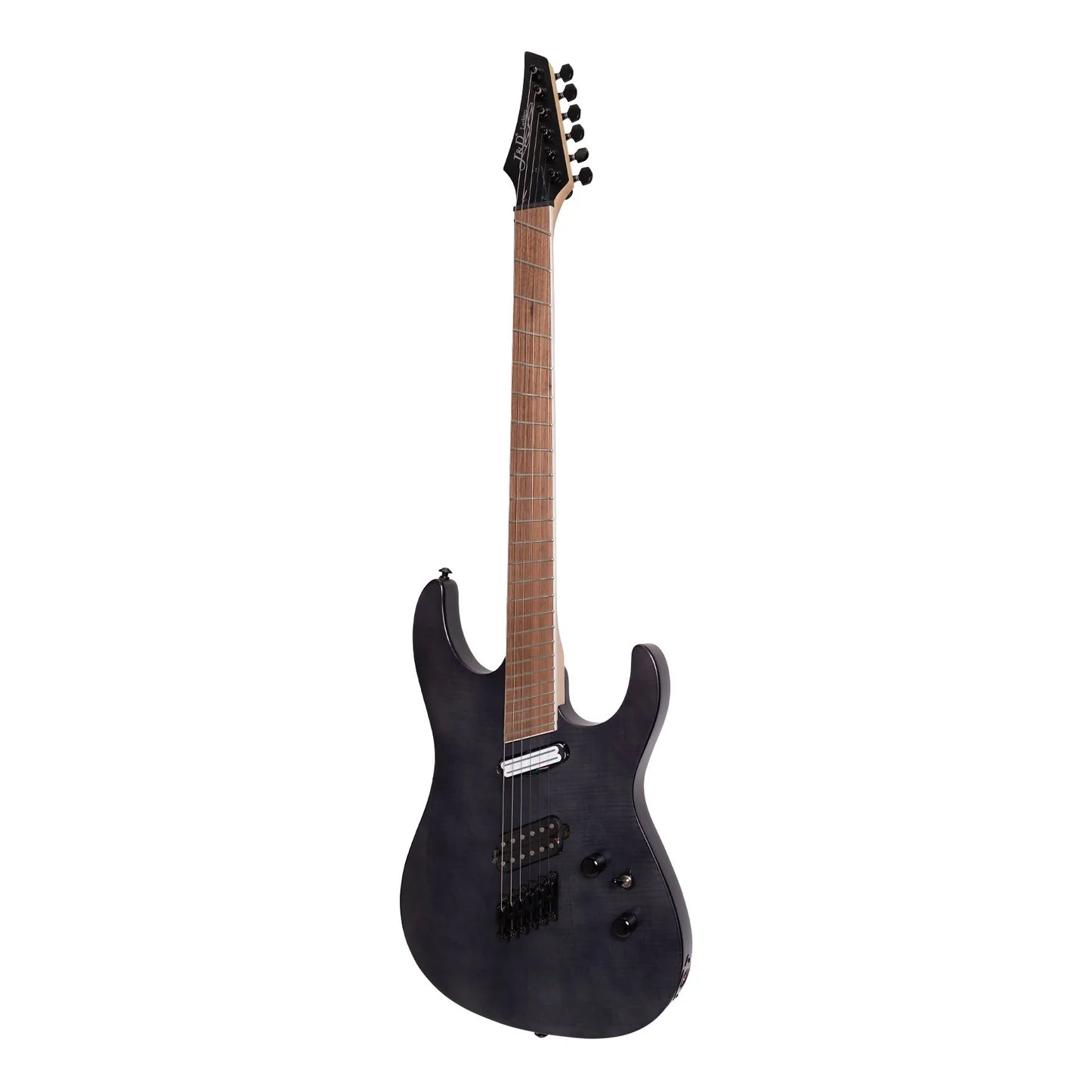 J&D Luthiers FF60 Contemporary Multi-Scale Electric Guitar | Transparent Black