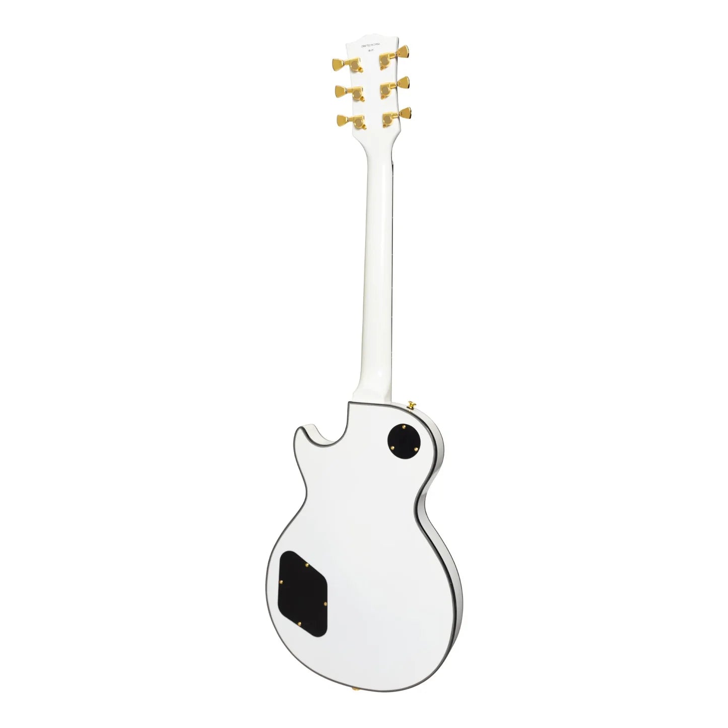 J&D Luthiers LP-Custom Style Electric Guitar | White/Trapeze Tailpiece