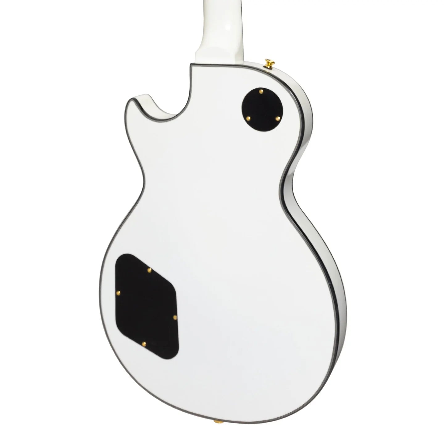 J&D Luthiers LP-Custom Style Electric Guitar | White/Trapeze Tailpiece