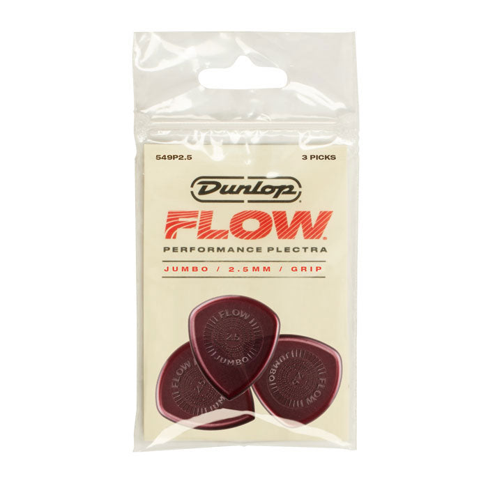Dunlop Player's Pack | Flow® Jumbo Grip Pick 2.5mm | 3-Pack