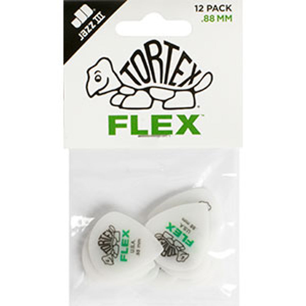 Dunlop Player's Pack | Tortex® Flex™ Jazz III Pick .88mm | 12-Pack