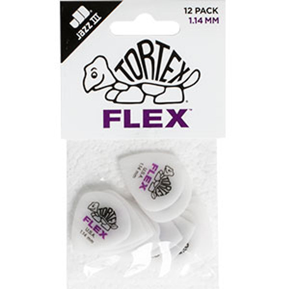 Dunlop Player's Pack | Tortex® Flex™ Jazz III Pick 1.14mm | 12-Pack