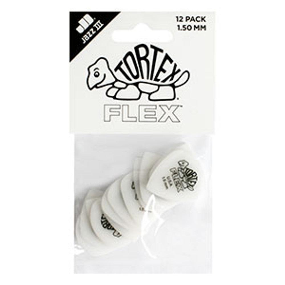 Dunlop Player's Pack | Tortex® Flex™ Jazz III Pick 1.50mm | 12-Pack