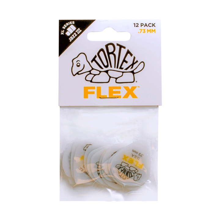 Dunlop Player's Pack | Tortex® Flex™ Jazz III XL Pick .73mm | 12-Pack