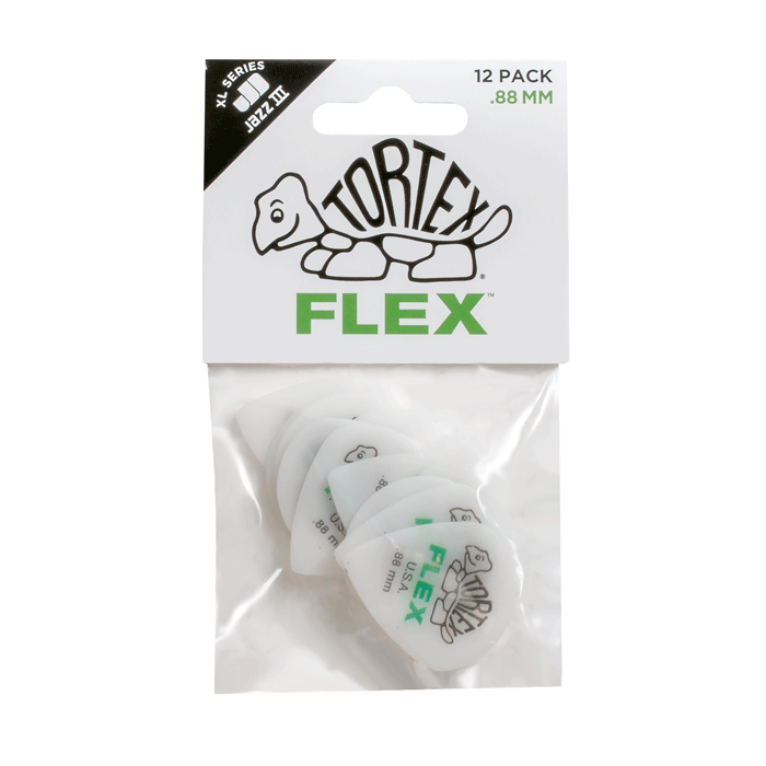 Dunlop Player's Pack | Tortex® Flex™ Jazz III XL Pick .88mm | 12-Pack