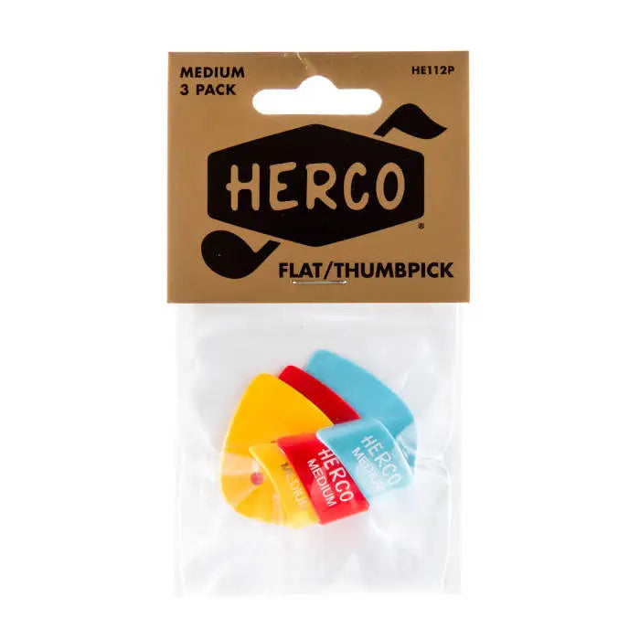 Herco Thumb Picks | 3-Pack | Medium