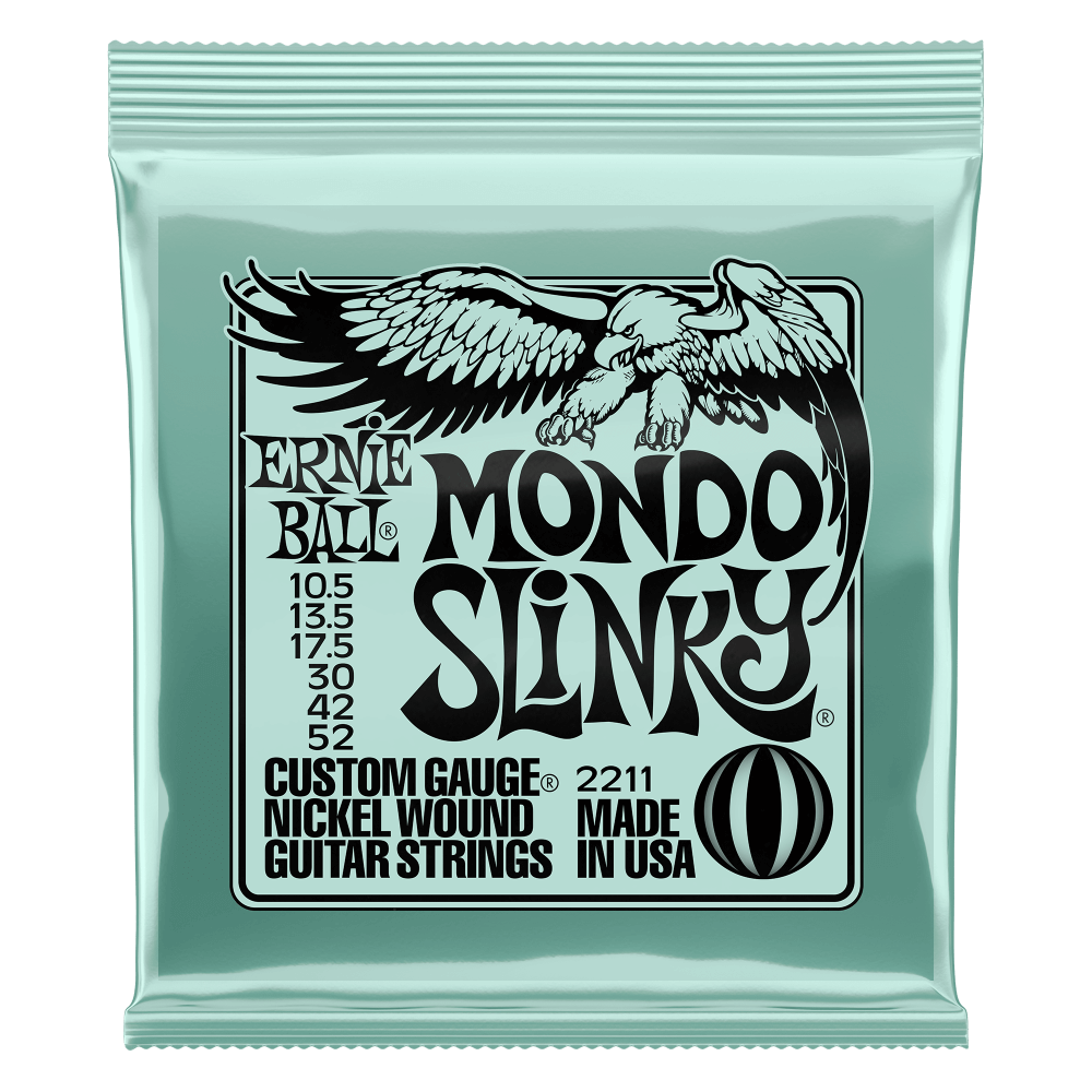 Ernie Ball P02211 Mondo Slinky Nickel Wound Electric Guitar Strings 10.5-52 Gauge