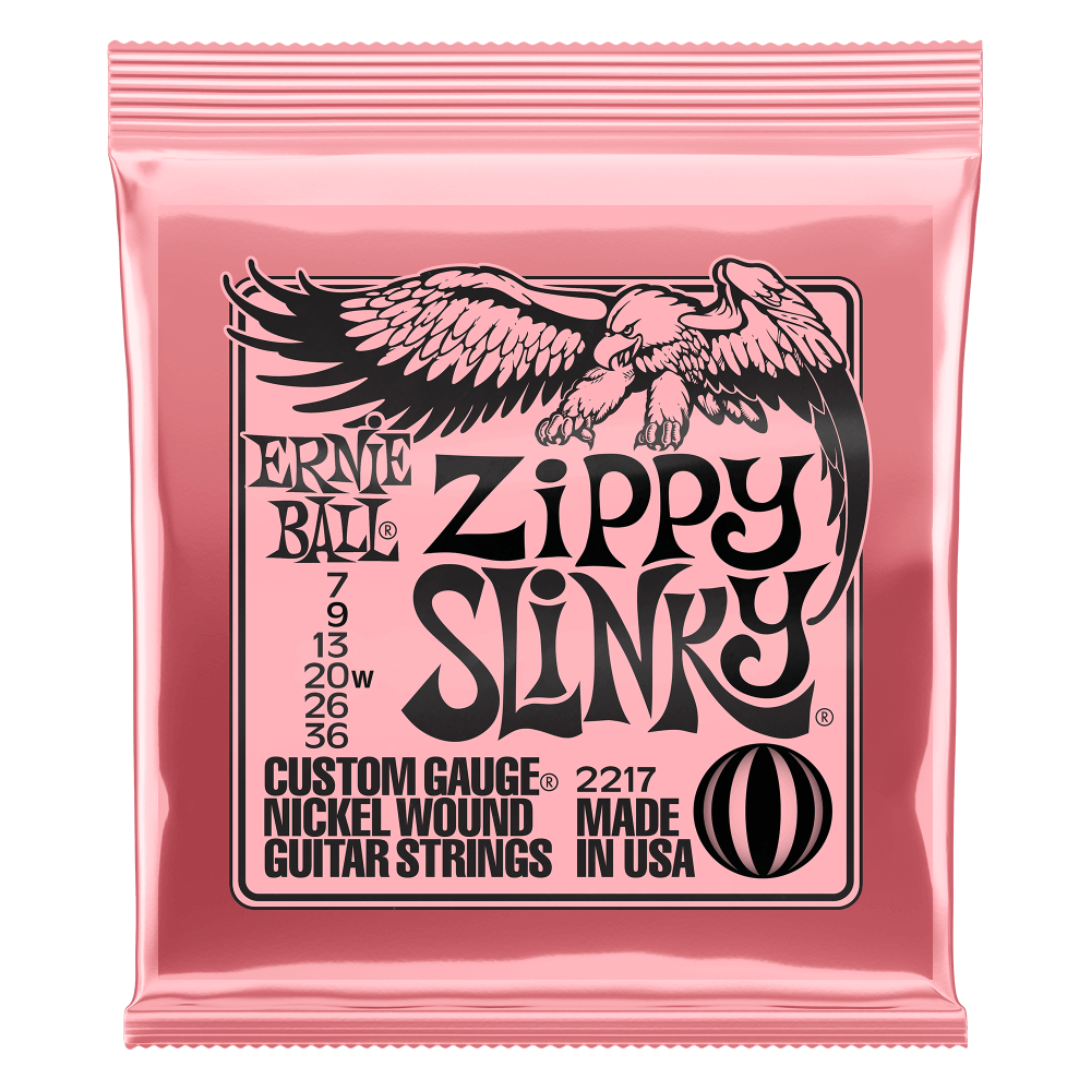 Ernie Ball P02217 Zippy Slinky Nickel Wound Electric Guitar Strings 7-36 Gauge