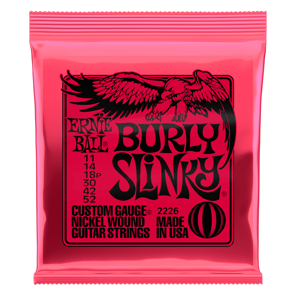 Ernie Ball P02226 Burly Slinky Nickel Wound Electric Guitar Strings 11-52 Gauge