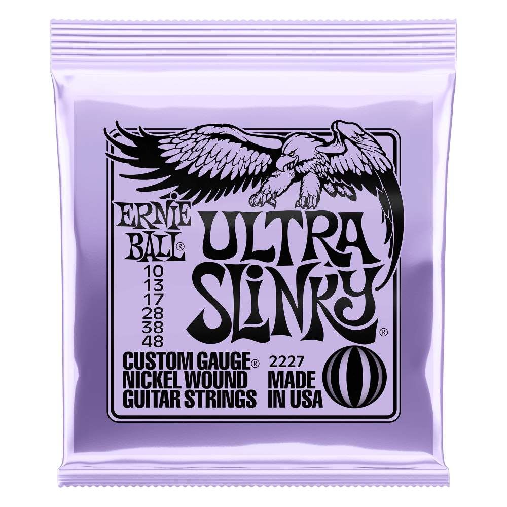 Ernie Ball P02227 Ultra Slinky Nickel Wound Electric Guitar Strings 10-48 Gauge