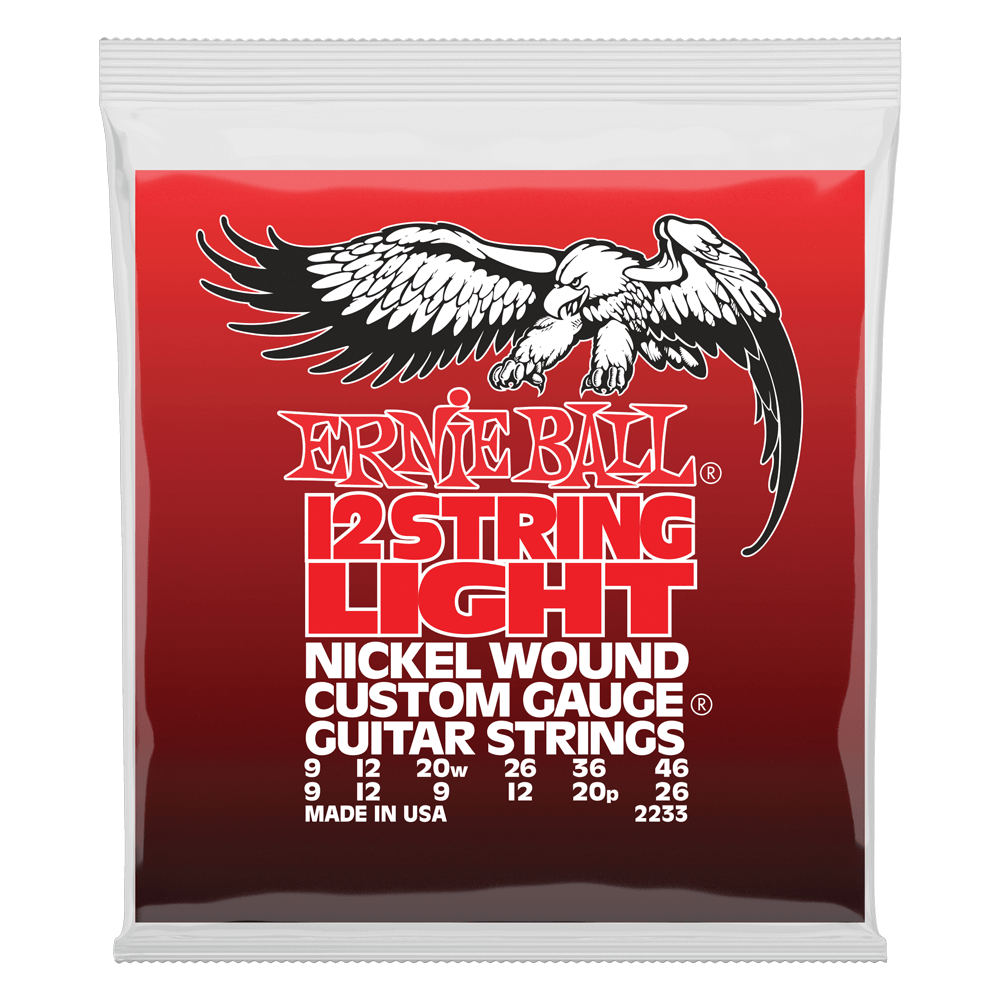 Ernie Ball P02233 Light 12-String Nickel Wound Electric Guitar Strings 9-46 Gauge