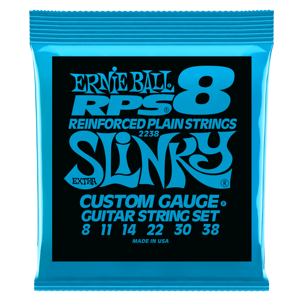 Ernie Ball P02238 Extra Slinky RPS Nickel Wound Electric Guitar Strings 8-38 Gauge