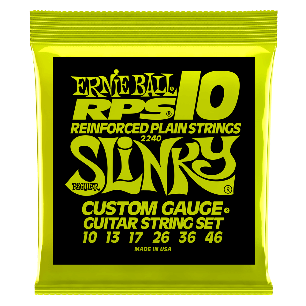 Ernie Ball P02240 Regular Slinky RPS Nickel Wound Electric Guitar Strings 10-46 Gauge