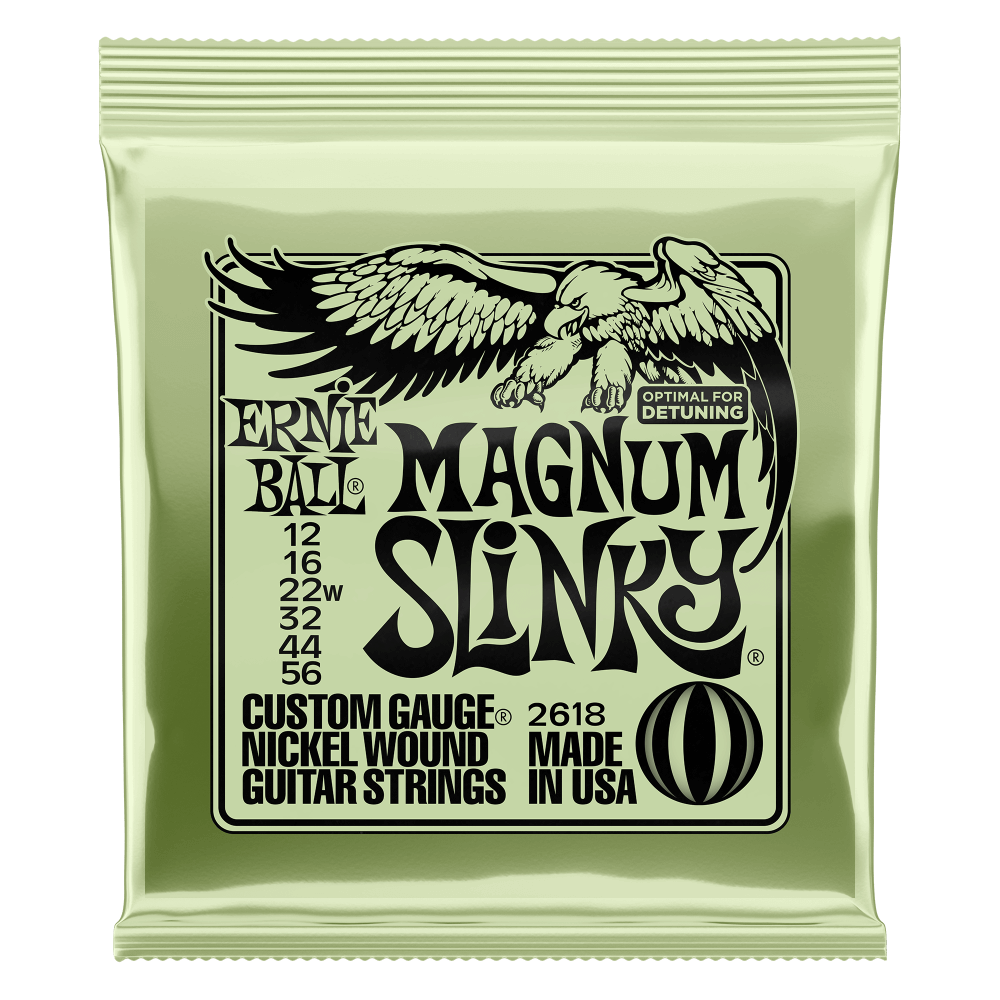 Ernie Ball P02618 Magnum Slinky Nickel Wound Electric Guitar Strings 12-56 Gauge