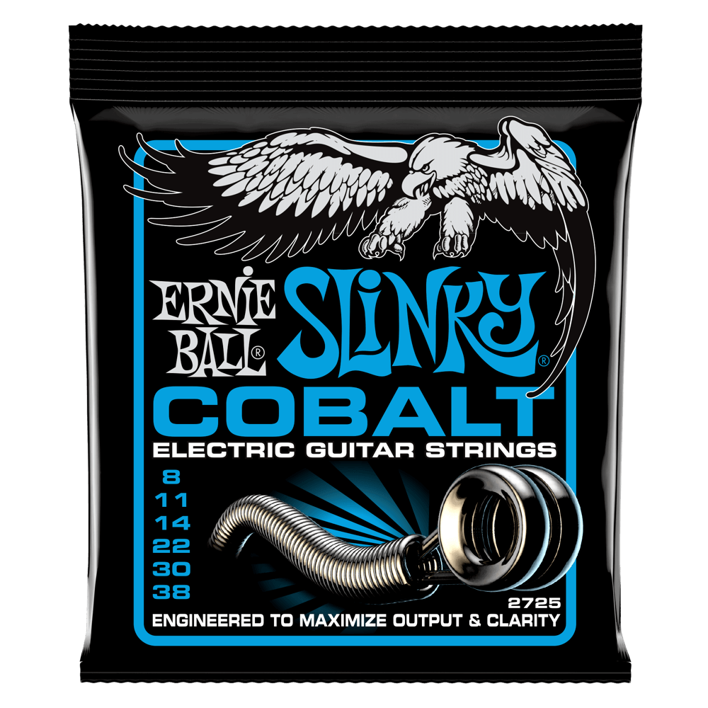 Ernie Ball P02725 Extra Slinky Cobalt Electric Guitar Strings 8-38 Gauge