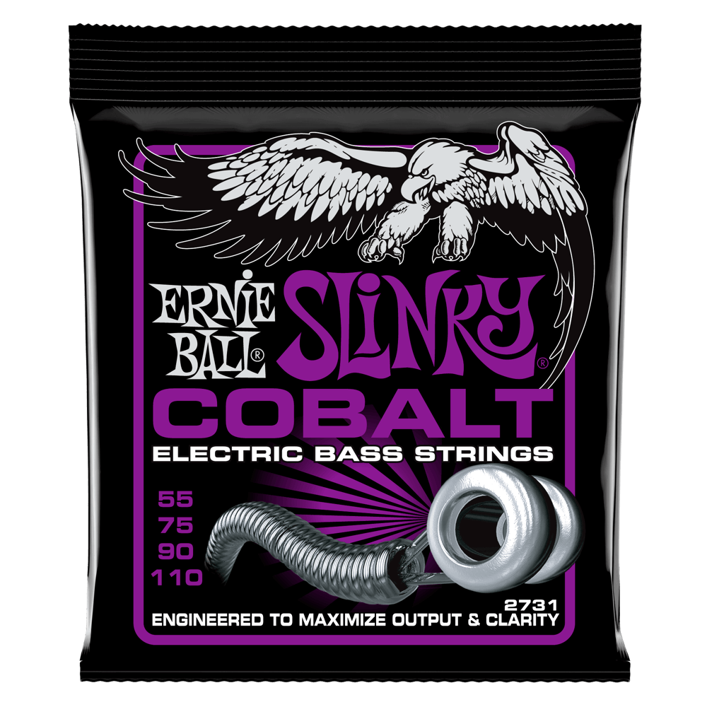 Ernie Ball P02731 Power Slinky Cobalt Electric Bass Strings 55-110 Gauge