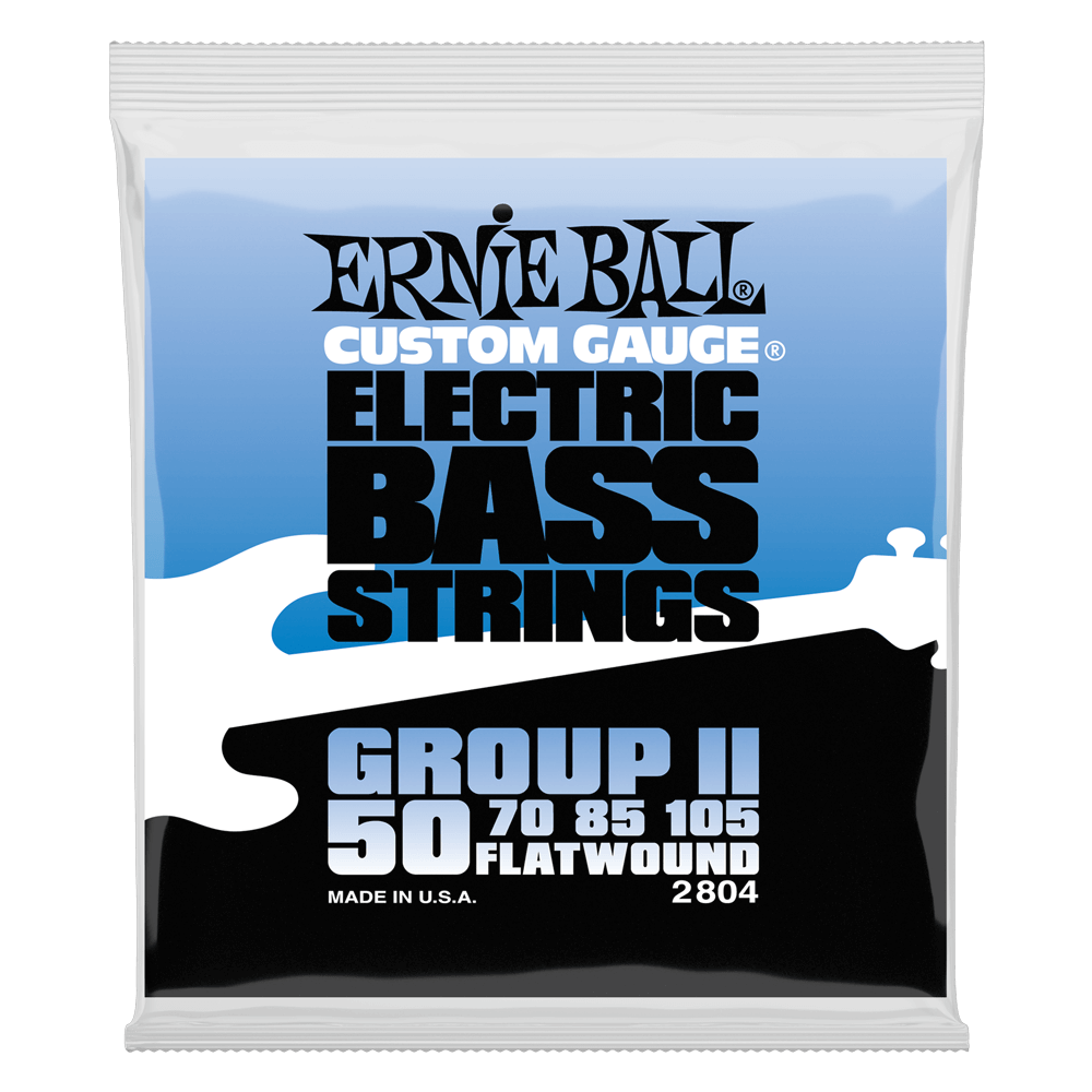 Ernie Ball P02804 Flatwound Group II Electric Bass Strings 50-105 Gauge