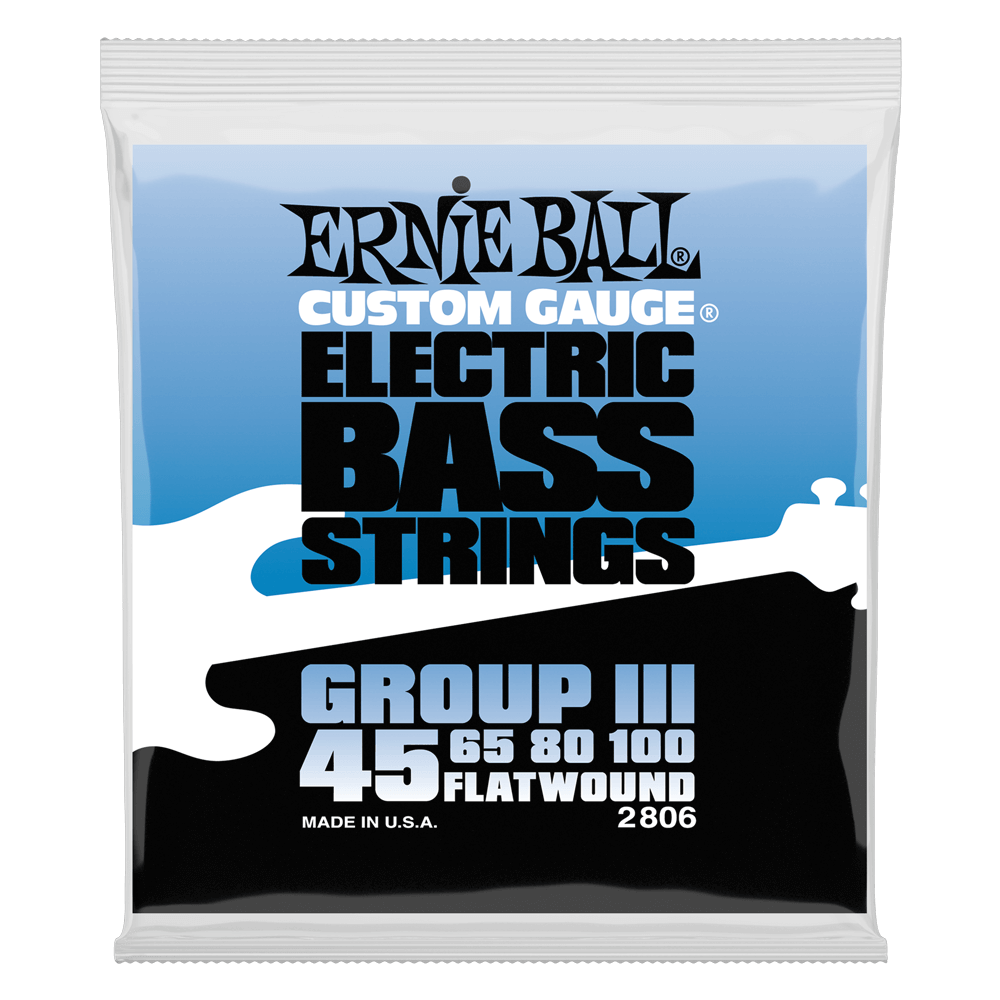 Ernie Ball P02806 Flatwound Group III Electric Bass Strings 45-100 Gauge