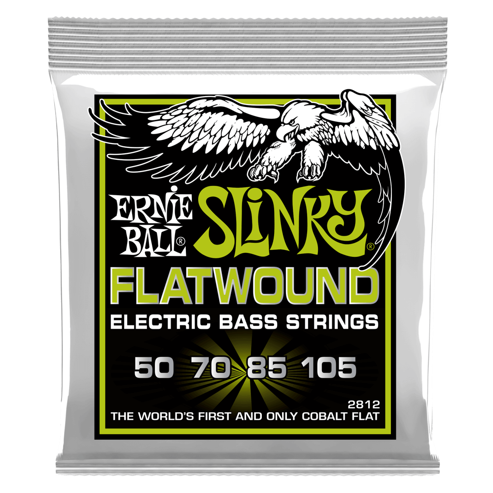 Ernie Ball P02812 Regular Slinky Flatwound Electric Bass Strings 50-105 Gauge