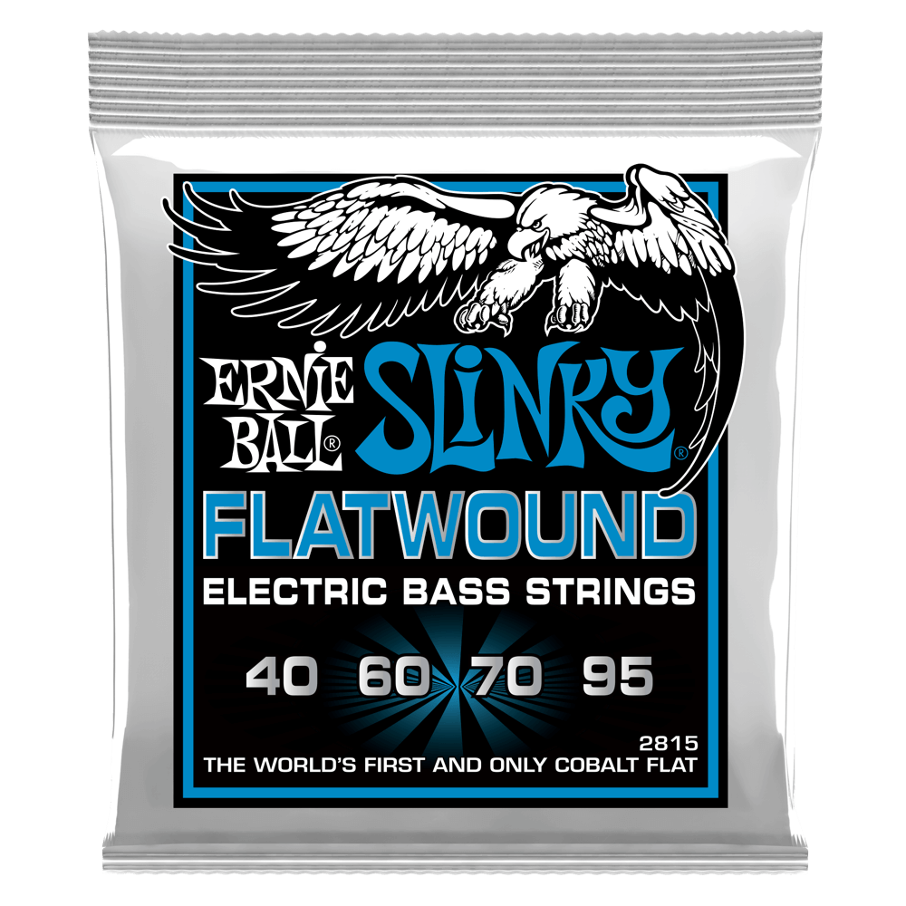 Ernie Ball P02815 Extra Slinky Flatwound Electric Bass Strings 40-95 Gauge