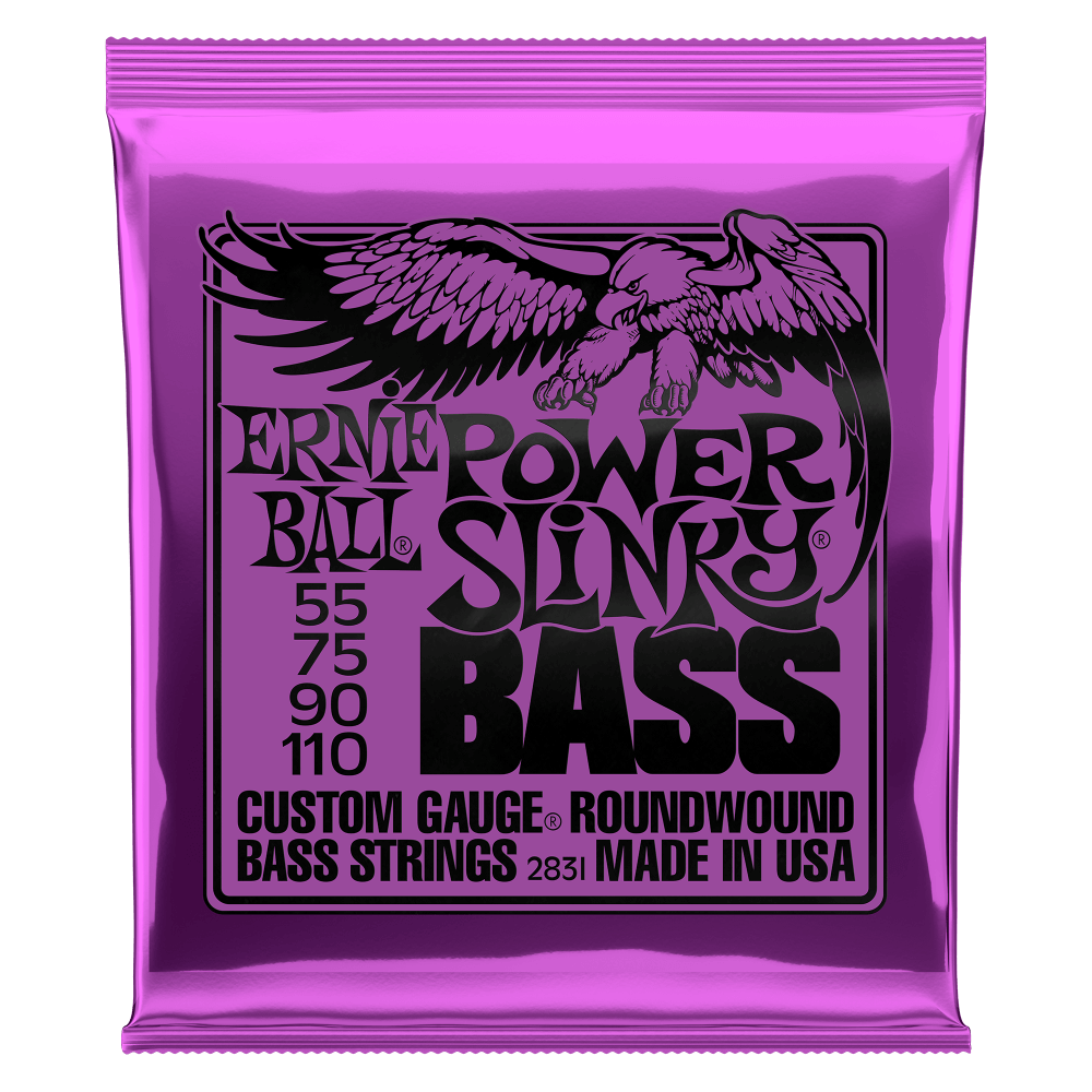 Ernie Ball P02831 Power Slinky Nickel Wound Electric Bass Strings 55-110 Gauge