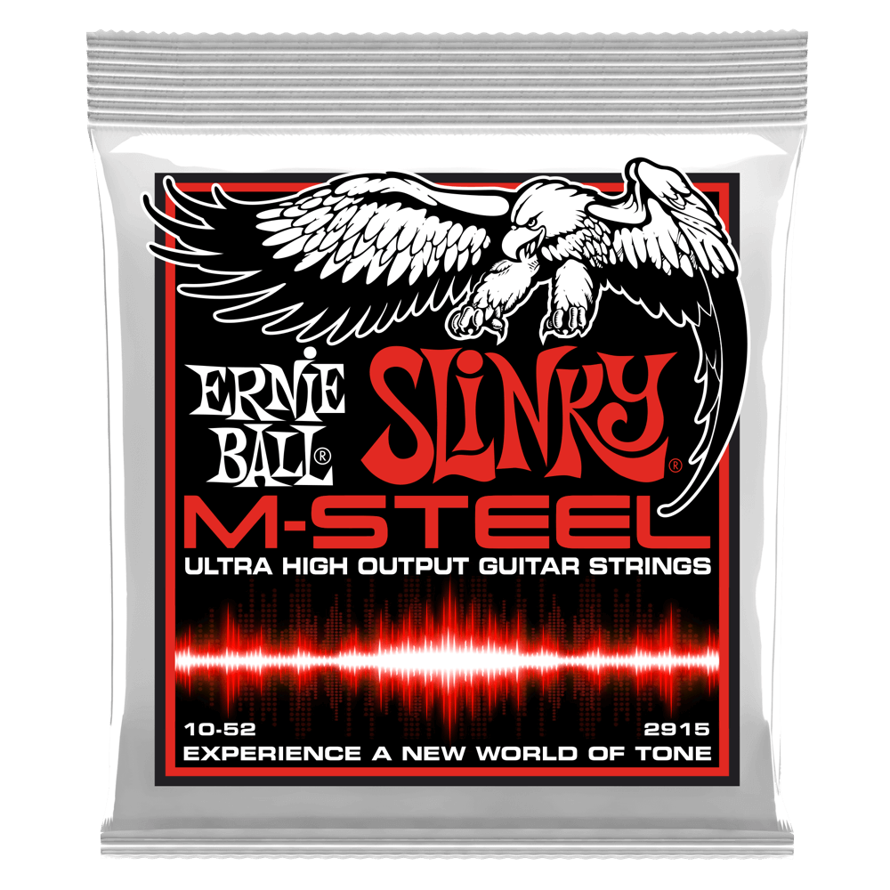 Ernie Ball P02915 Skinny Top Heavy Bottom Slinky M-Steel Electric Guitar Strings 10-52 Gauge