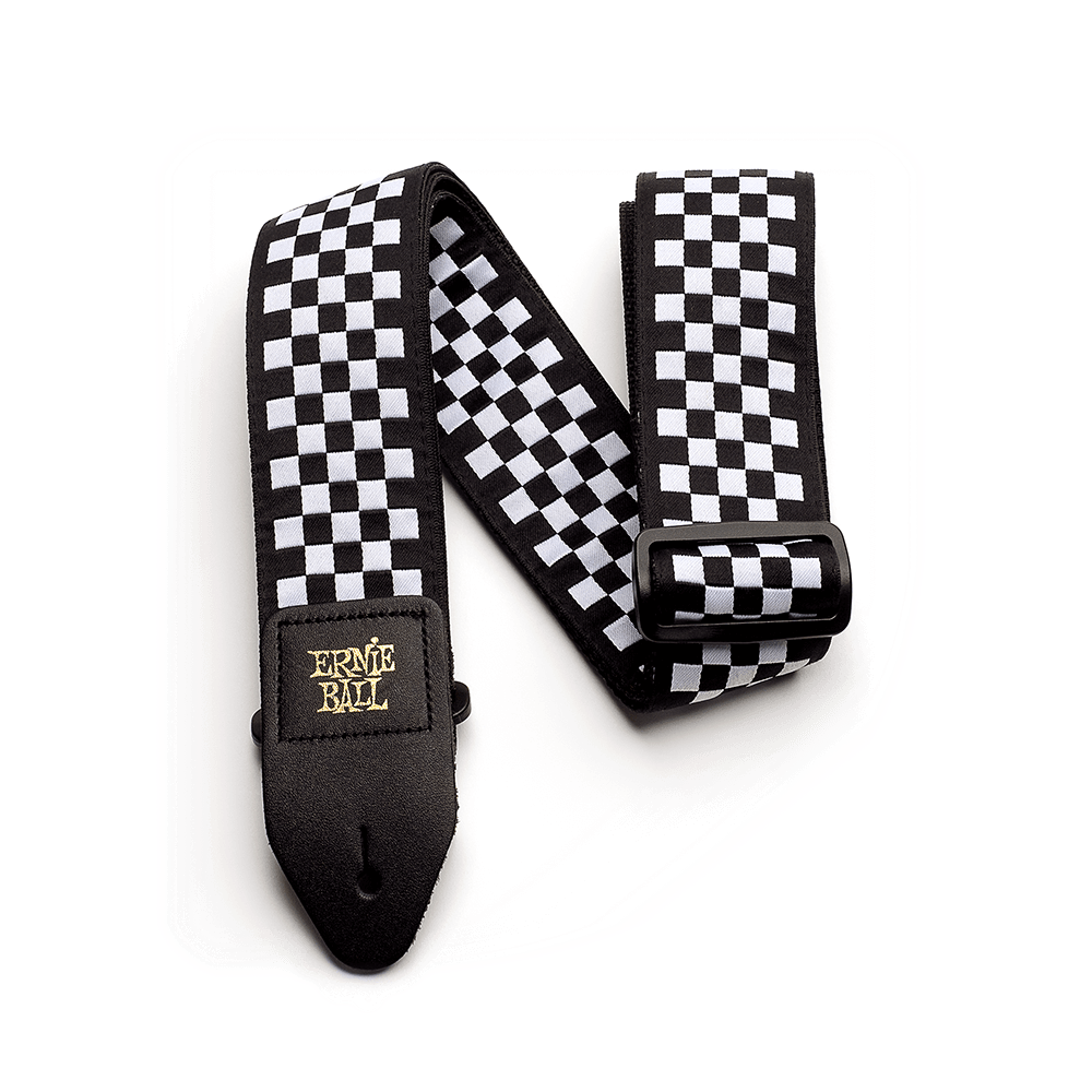Ernie Ball P04149 Jacquard Strap | Black & White Checkered