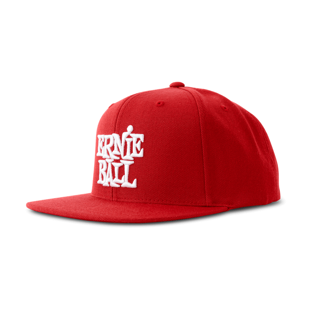 Ernie Ball P04155 Red with White Stacked Logo Hat